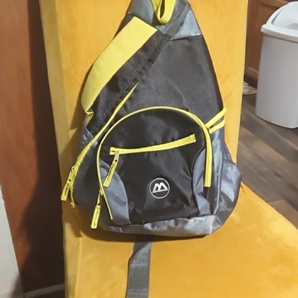 Modern Gray and Yellow Backpack